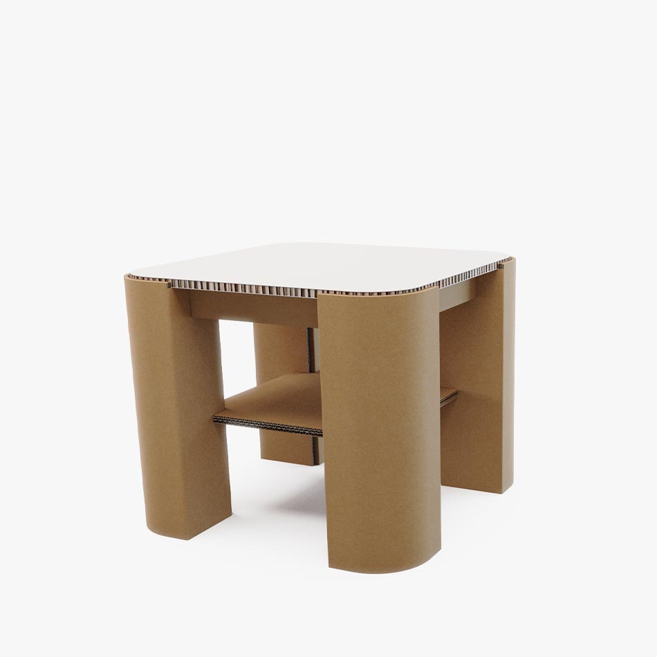 Cardboard Furniture Table Craft 01